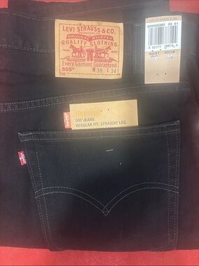 Levi's Black Straight Leg 505® Men's Jeans